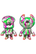 HUMAN ROBOT PANDEAD(Silver canvas)“Shockun”and”Wassan”set