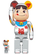 BE@RBRICK 招き猫 ペコちゃん 福 銀メッキ 100％ & 400％