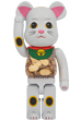 BE@RBRICK 招き猫 小判 白メッキ 1000％