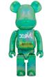 BE@RBRICK X-girl CLEAR GREEN Ver. 1000％