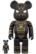 BE@RBRICK SPIDER-MAN BLACK & GOLD SUIT 100％ & 400％