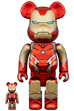 BE@RBRICK IRON MAN MARK85 CHROME Ver. 100％ & 400％