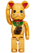 BE@RBRICK 招き猫 開運 金メッキ 発光 1000％