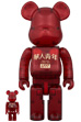 BE@RBRICK LFYT × 華人青年 Wah Yan Ching Nin 100％ & 400％ RED CLEAR