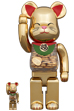 BE@RBRICK 招き猫 小判 開運 金メッキ 100％ & 400％