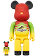 BE@RBRICK JURASSIC PARK GREEN & YELLOW Ver. 100％ & 400％