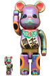 BE@RBRICK 招き猫 開運・千万両 黒透明メッキ 100％ & 400％