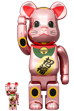 BE@RBRICK 招き猫 招福 桃金メッキ 100％ & 400％