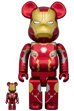 BE@RBRICK IRON MAN MARK 45 100％ & 400％
