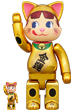 NY@BRICK 招き猫 ペコちゃん 金メッキ 100％ & 400％