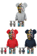 BE@RBRICK BAPE(R) LEGACY CAMO SHARK GRAY／RED／NAVY 100％ & 400％ 3 PCS SET