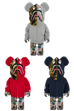 BE@RBRICK BAPE(R) LEGACY CAMO SHARK GRAY／RED／NAVY 1000％