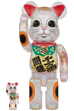 BE@RBRICK 招き猫 開運・千万両 透明メッキ 100％ & 400％