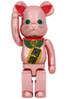 BE@RBRICK 招き猫 開運 弐 桃金メッキ 1000％