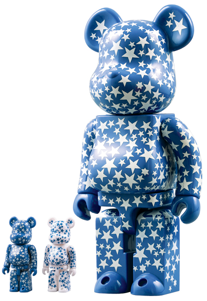 MEDICOM TOY メディコムトイ 2007年モデル Alexander Girard BE@RBRICK 400% & 100% 2色セット ブルー ホワイト アレキサンダー・ジラード ベアブリック コラボ【メンズ】