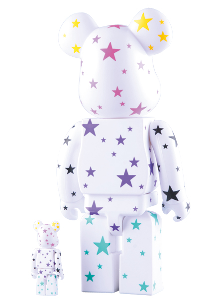 MEDICOM TOY - BE@RBRICK atmos 100% & 400% WHITE ／ GLOW IN THE DARK