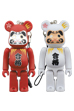 BE＠RBRICK 達磨 合格祈願 紅・白 100%