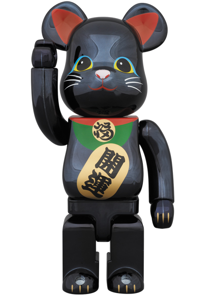 フィギュア送料無料【新品未開封品】BE@RBRICK 招き猫 黒 400％ ベアブリック
