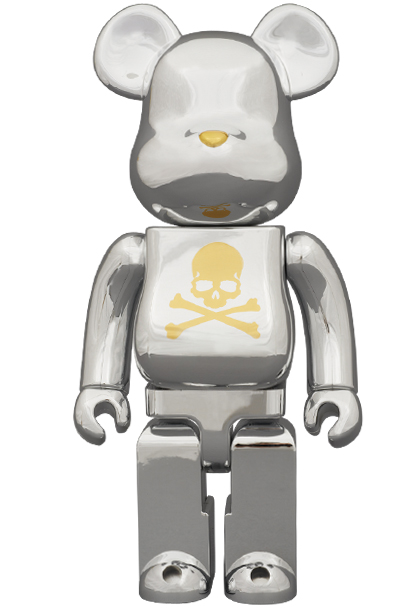 MEDICOM TOY - BE@RBRICK mastermind JAPAN CHROME SILVER 100% & 400%