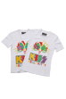 KISS × HELLO KITTY シリーズ Tシャツ カラーフェイス