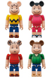 BE@RBRICK CHARLIE BROWN/LUCY/LINUS/PEPPERMINT PATT