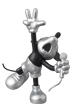 UDF ROEN collection MICKEY MOUSE (SHOUT Ver.) BLACK & SILVER