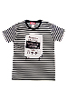 ウルトラマンとユキヒーローの妄想喫茶店Tシャツ（ボーダー）