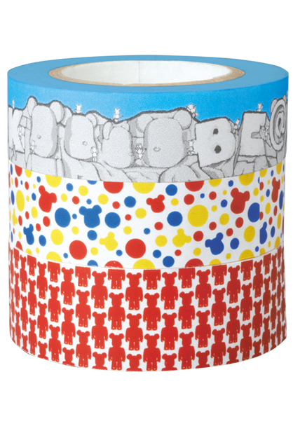 BE@RBRICK masking tape 3-pack CORPS/MONUMENT/POLCADOT 2